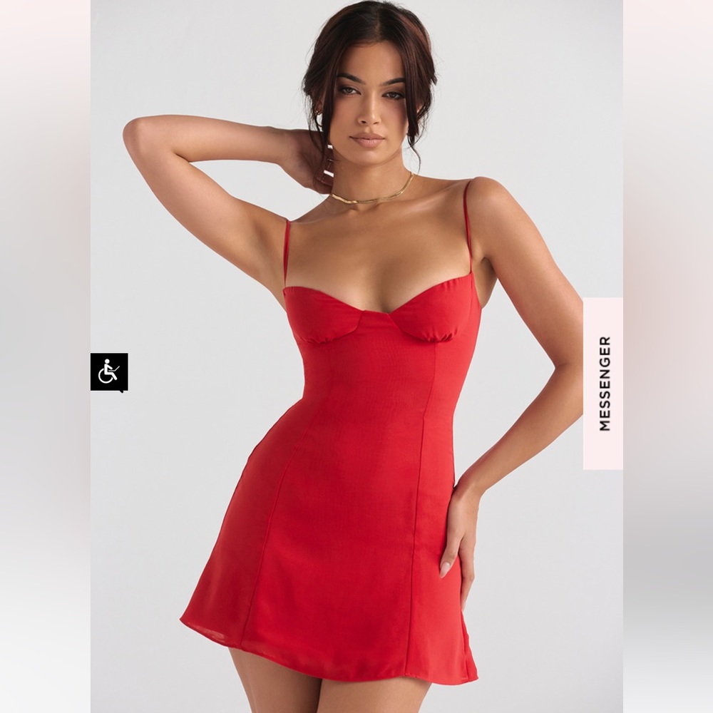 House of cb Christiana red dress size small worn twice only.